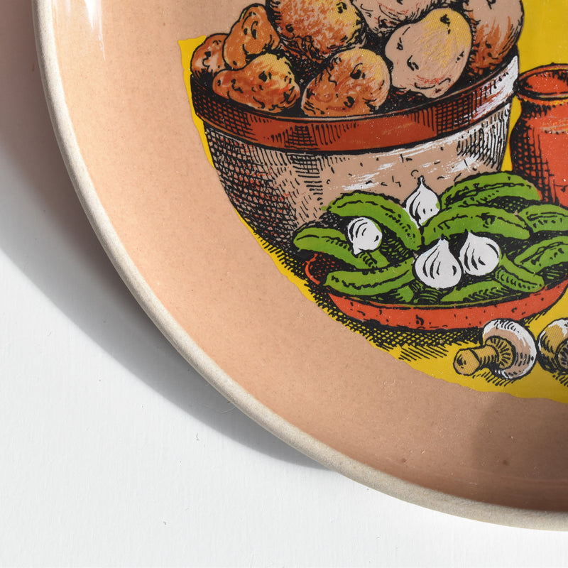 Vintage Plate Gien La Raclette ⑥