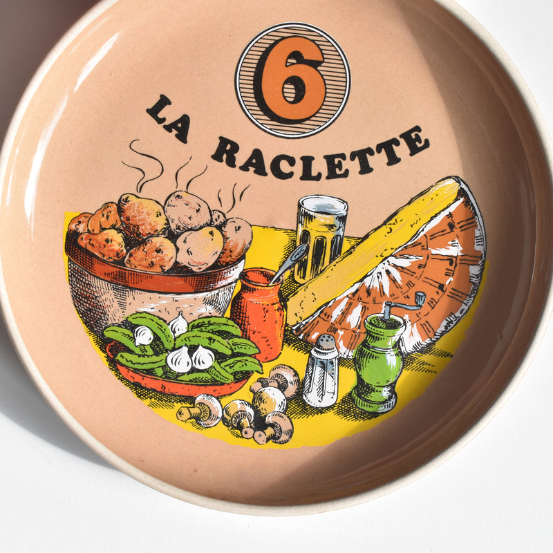 Vintage Plate Gien La Raclette ⑥