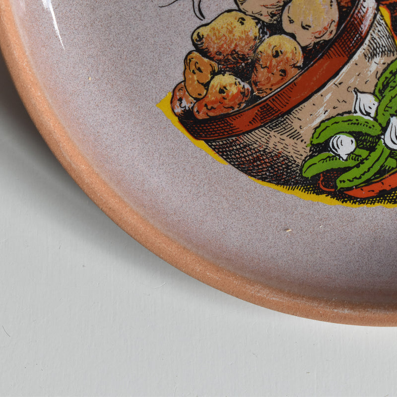 Vintage Plate Gien La Raclette Pink ②