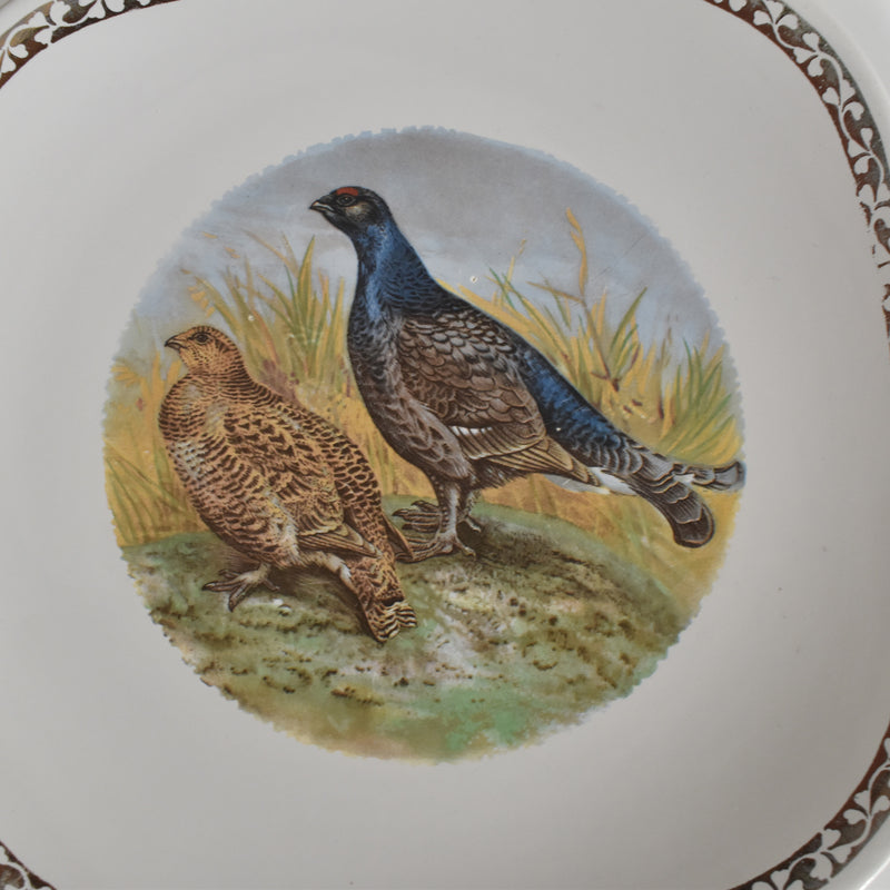 Vintage plate, Longchamp, Gibier Gourse (Grouse) B
