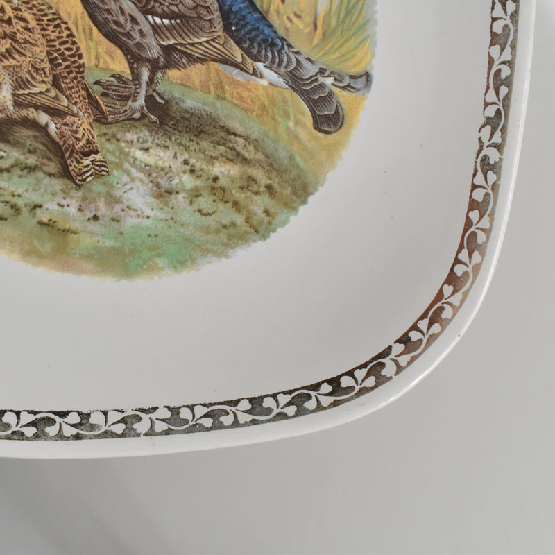 Vintage plate, Longchamp, Gibier Gourse (Grouse) B