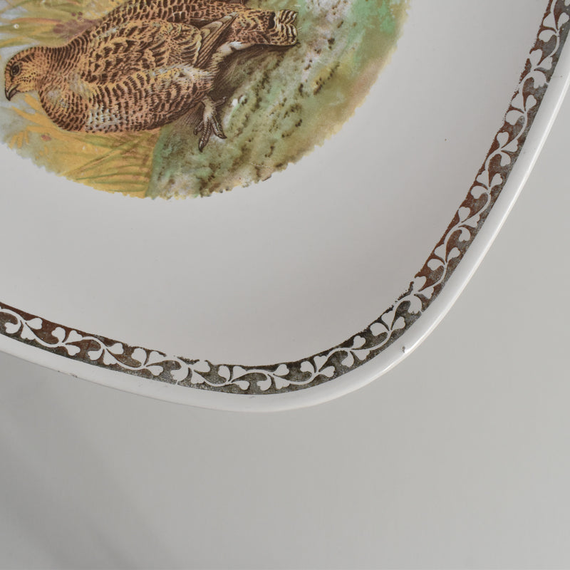 Vintage plate, Longchamp, Gibier Gourse (Grouse) B