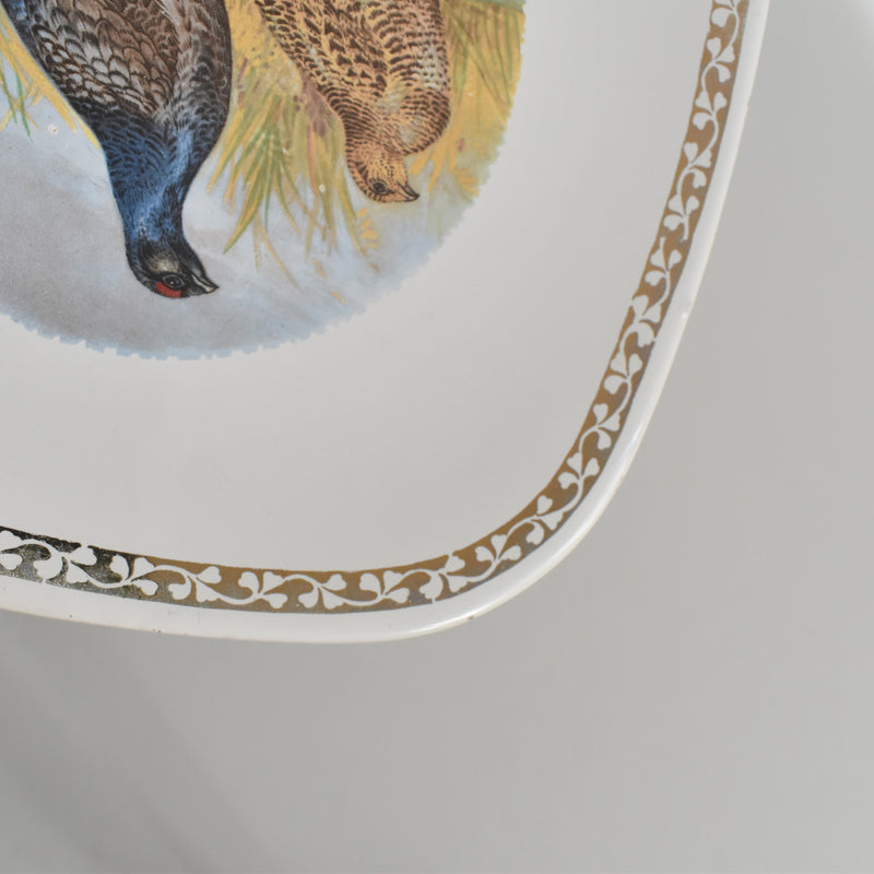 Vintage plate, Longchamp, Gibier Gourse (Grouse) B