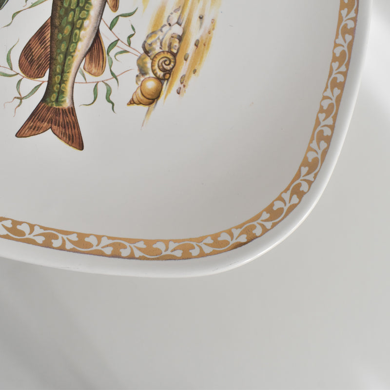 Vintage plate, Longchamp, Poisson Brochet (Pike)