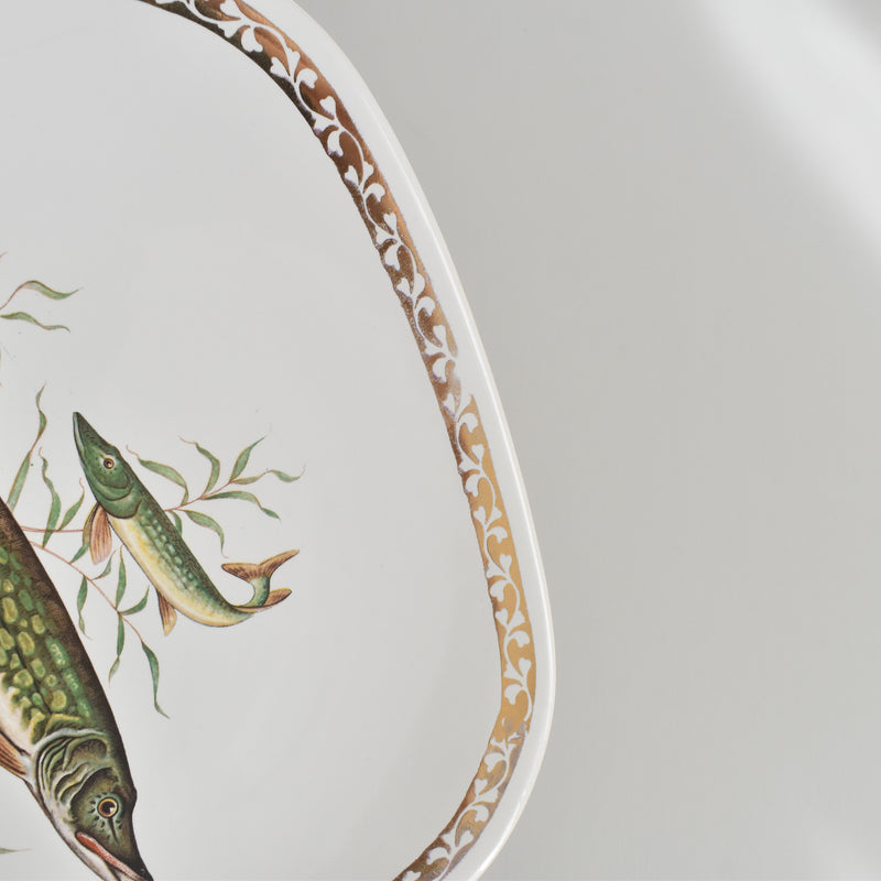 Vintage plate, Longchamp, Poisson Brochet (Pike)