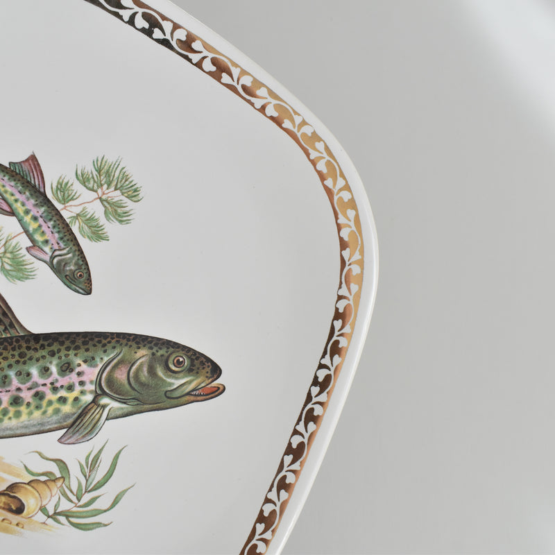 Vintage Plate Longchamp Poisson Truite Arc-en-ciel (Rainbow Trout)