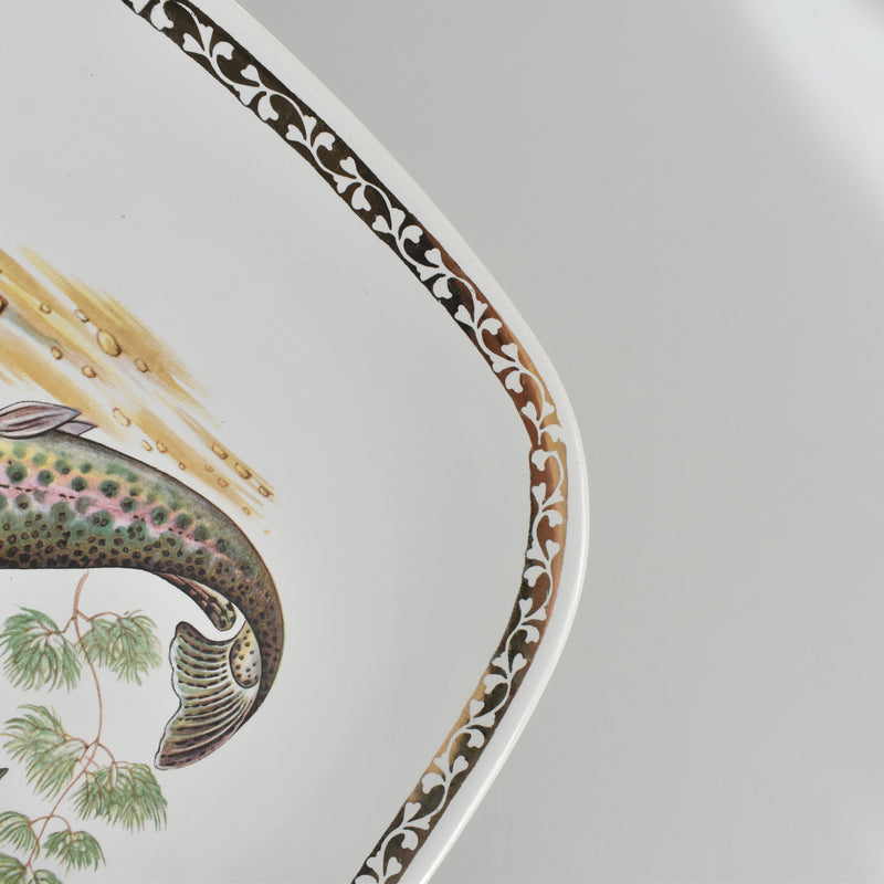 Vintage Plate Longchamp Poisson Truite Arc-en-ciel (Rainbow Trout)