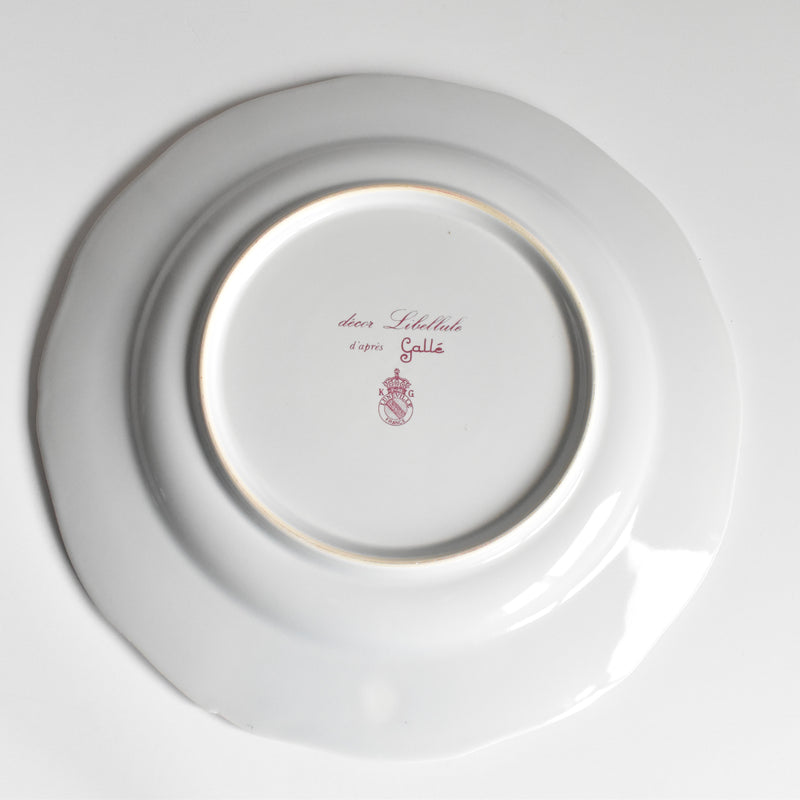 ヴィンテージプレート リュネヴィル Libellule d'après Gallé (リベリュル）