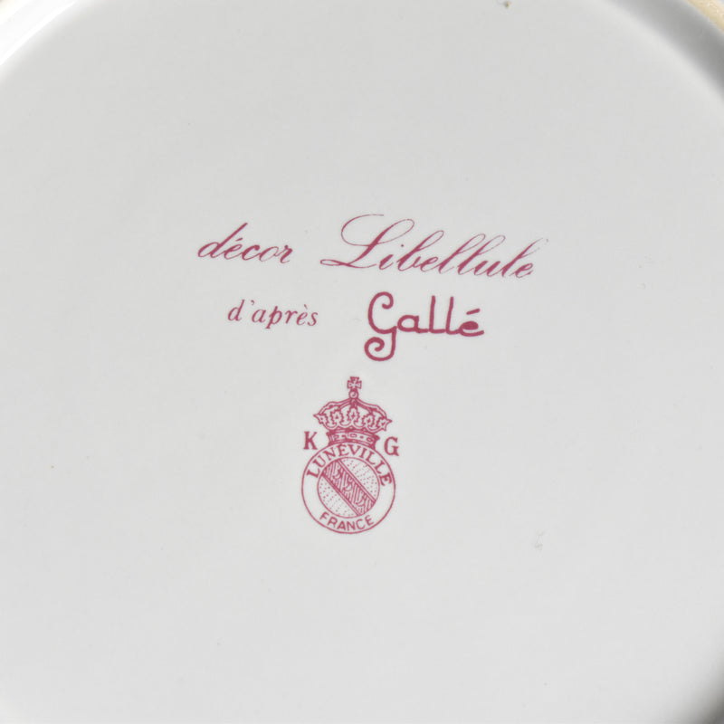 ヴィンテージプレート リュネヴィル Libellule d'après Gallé (リベリュル）