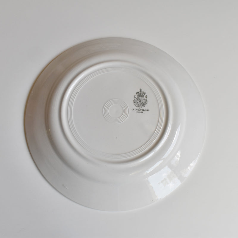 Vintage Plate K&G Lunéville Vert & Rouge A