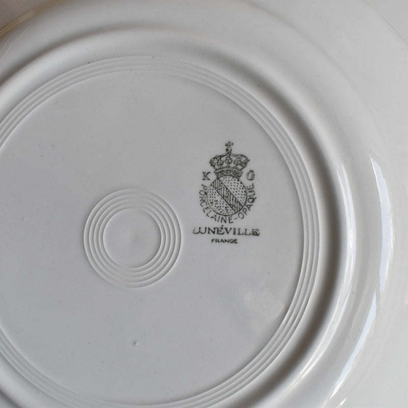 Vintage Plate K&G Lunéville Vert & Rouge A