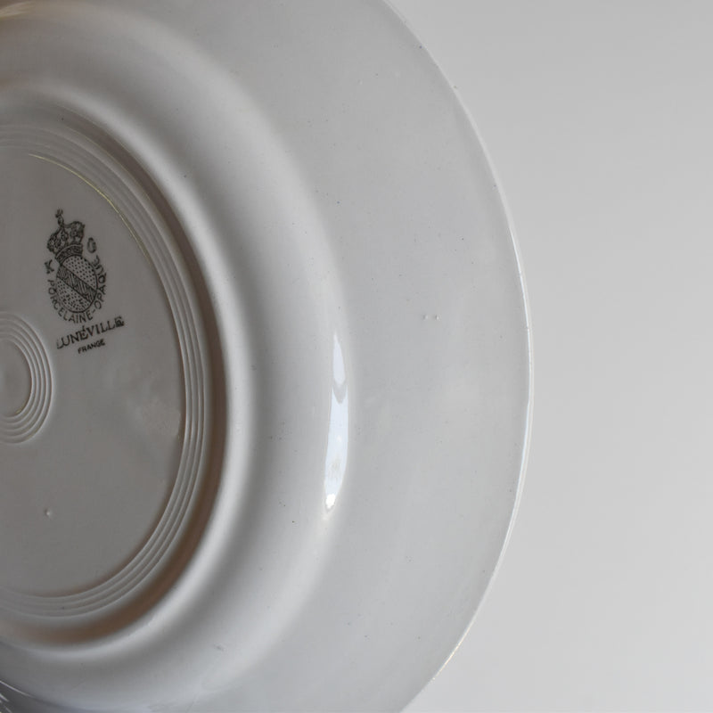 Vintage Plate K&G Lunéville Vert & Rouge A