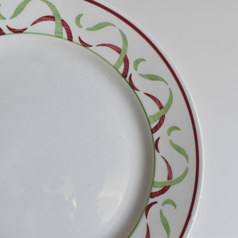 Vintage Plate K&G Luneville Vert & Rouge C