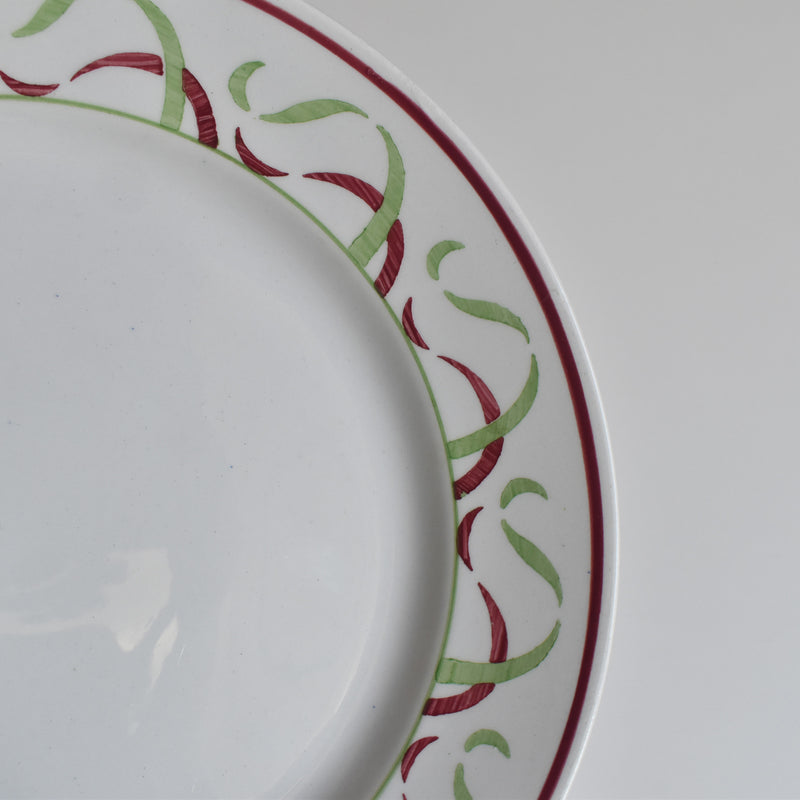 Vintage Plate K&G Luneville Vert & Rouge C