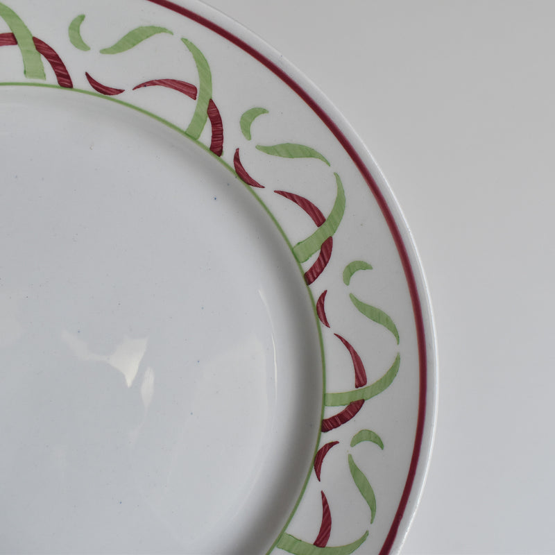 Vintage Plate K&G Luneville Vert & Rouge C