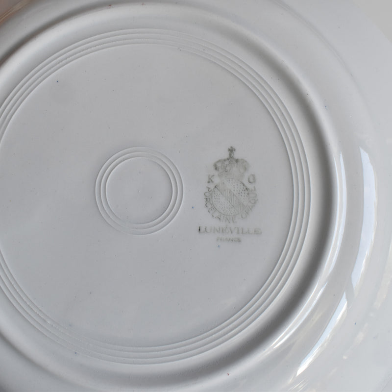 Vintage Plate K&G Luneville Vert & Rouge C