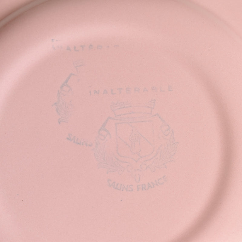 Vintage Plate, Sarreguemines, Rose Rim, Pink A