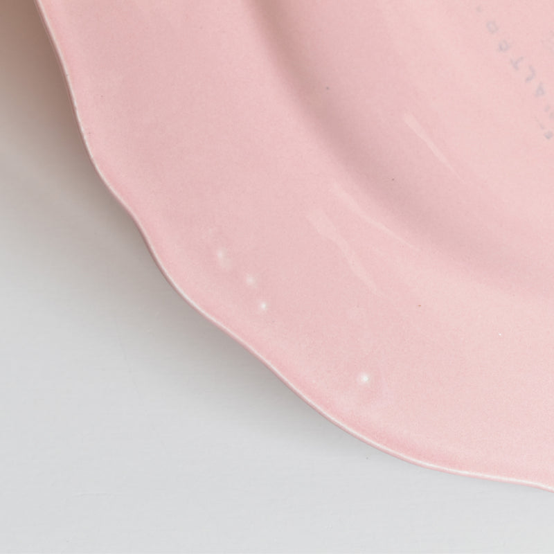 Vintage Plate, Sarreguemines, Rose Rim, Pink A