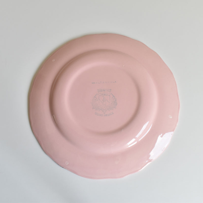 Vintage Plate Saran Petal Rim Pink B