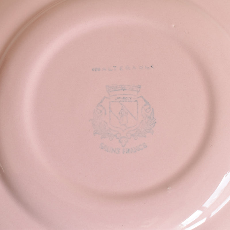 Vintage Plate Saran Petal Rim Pink B