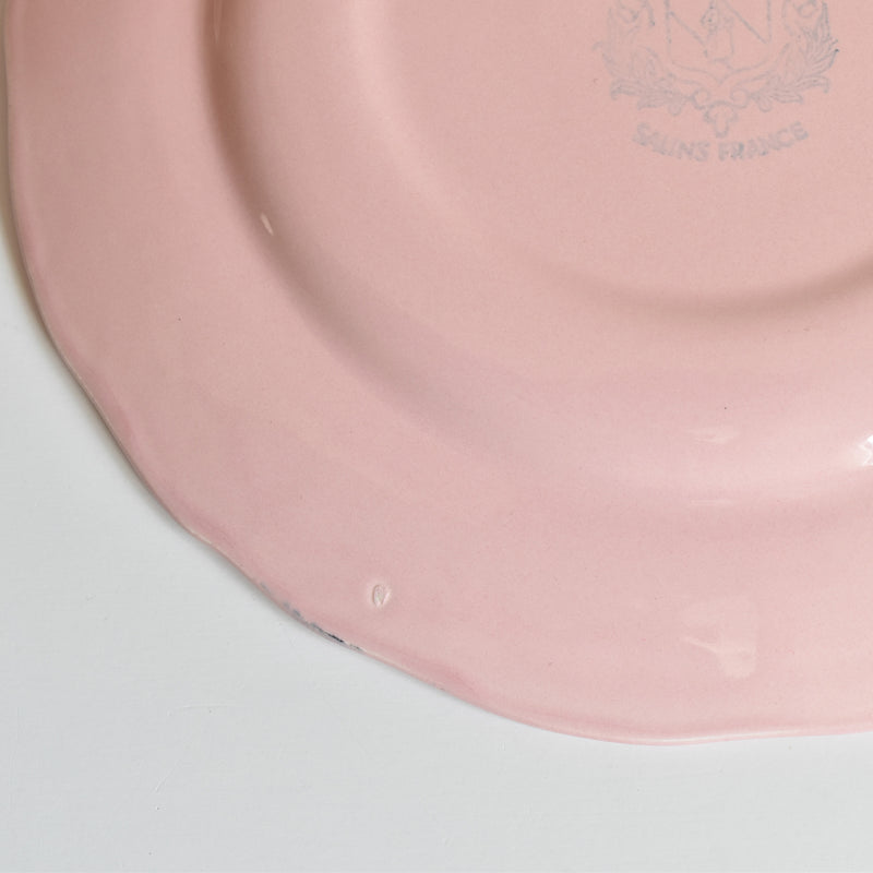 Vintage Plate Saran Petal Rim Pink B