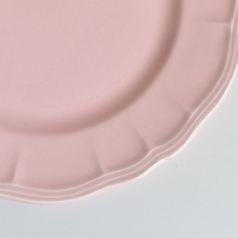 Vintage Plate Saran Petal Rim Pink B
