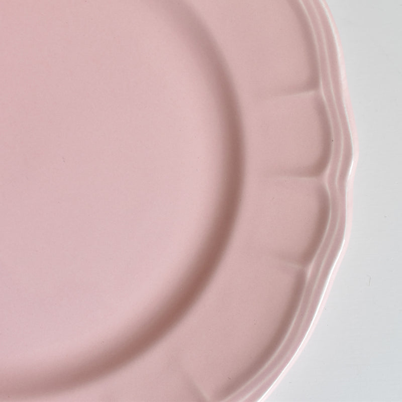 Vintage Plate Saran Petal Rim Pink B