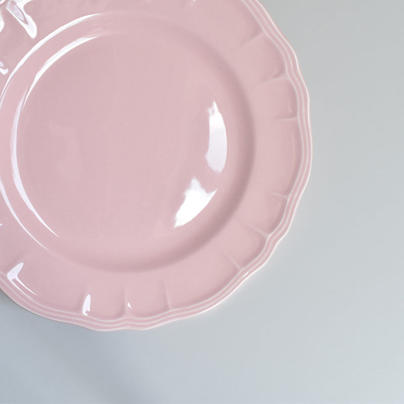 Vintage Plate Saran Petal Rim Pink B