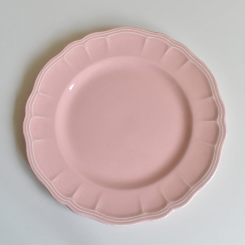 Vintage Plate Salins Flower Rim Pink C