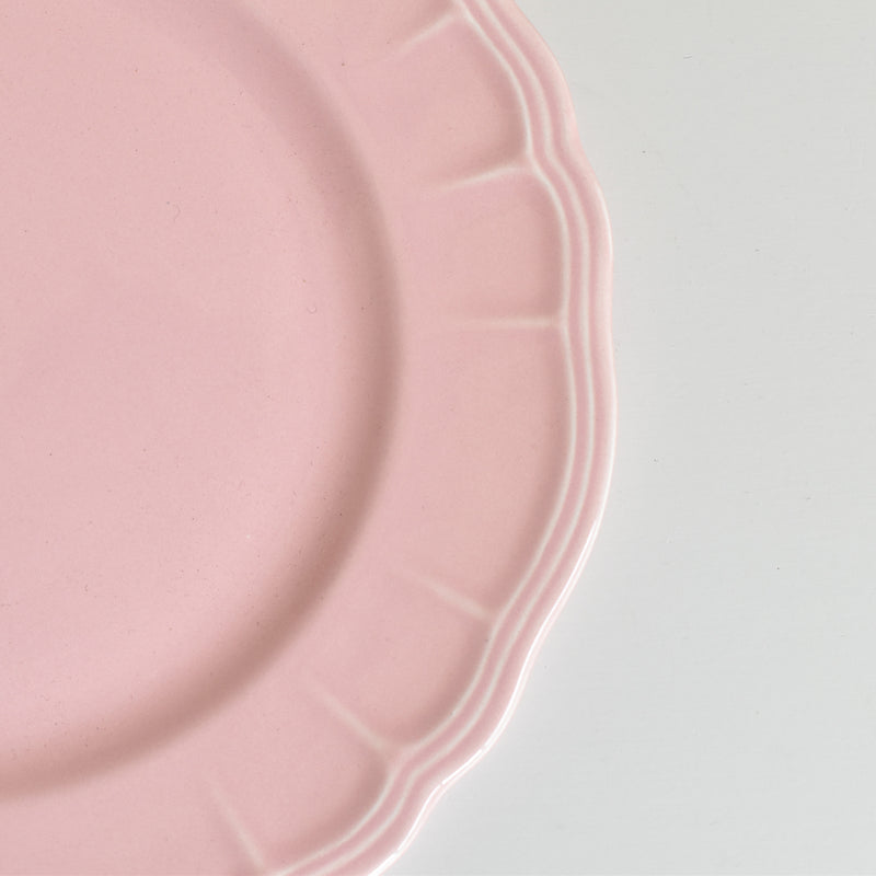 Vintage Plate Salins Flower Rim Pink C
