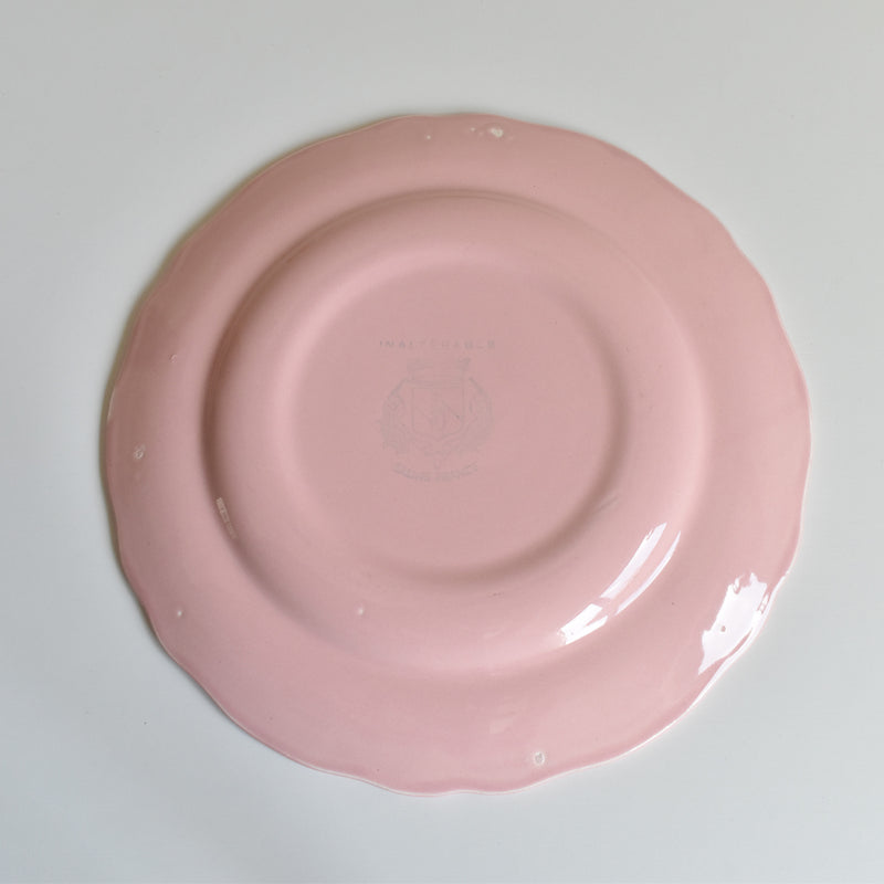 Vintage Plate Salins Flower Rim Pink C