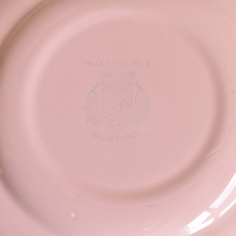 Vintage Plate Salins Flower Rim Pink C