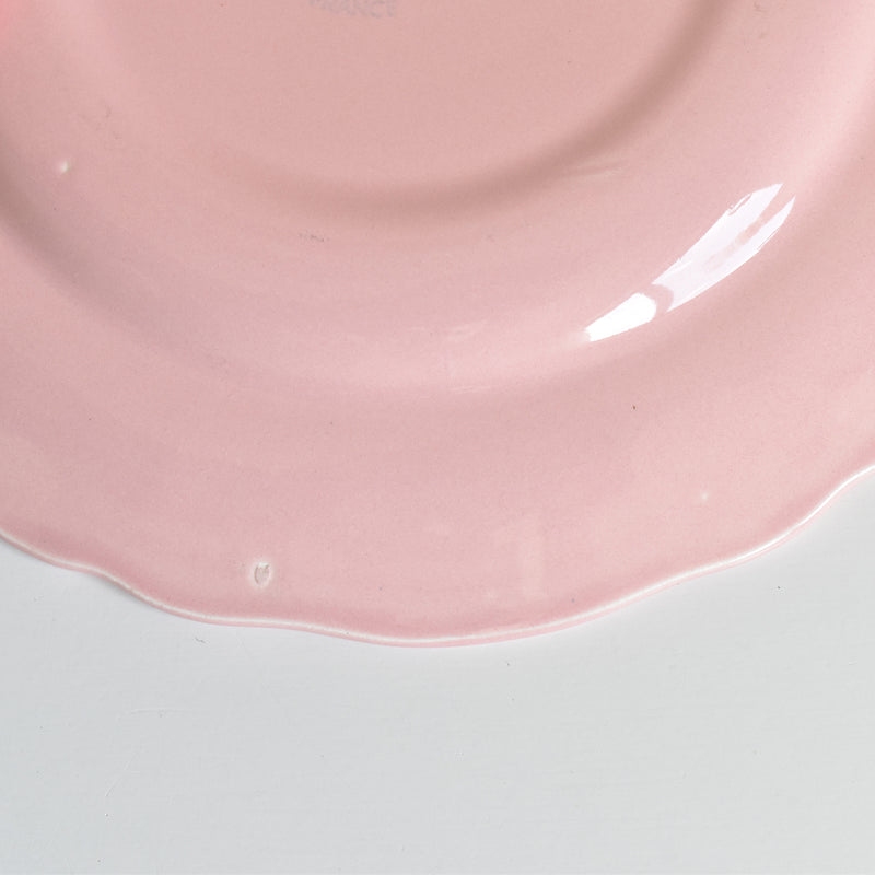 Vintage Plate Salins Flower Rim Pink C