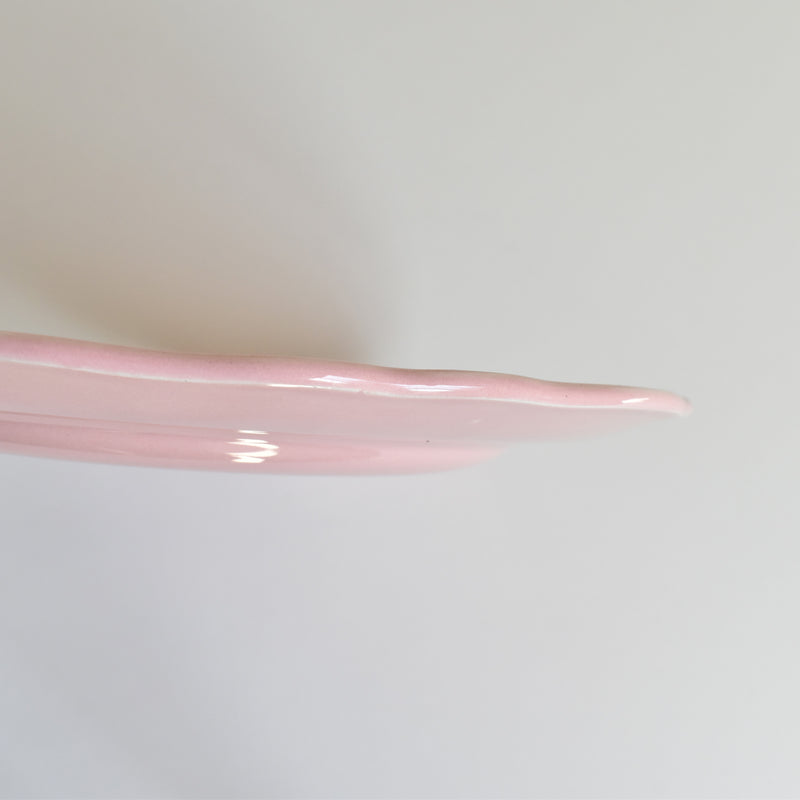 Vintage Plate Salins Flower Rim Pink C