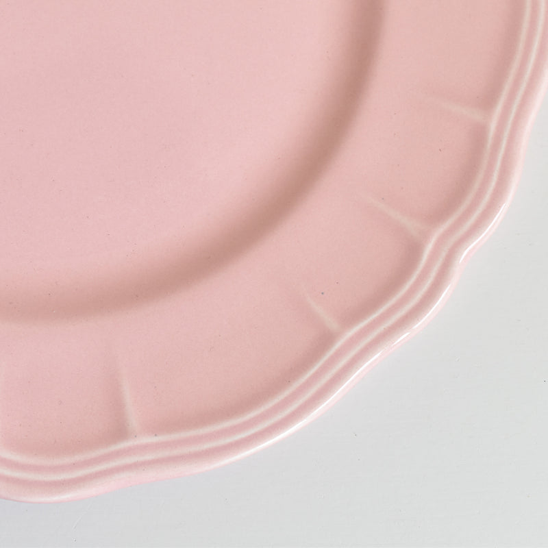 Vintage Plate Salins Flower Rim Pink C