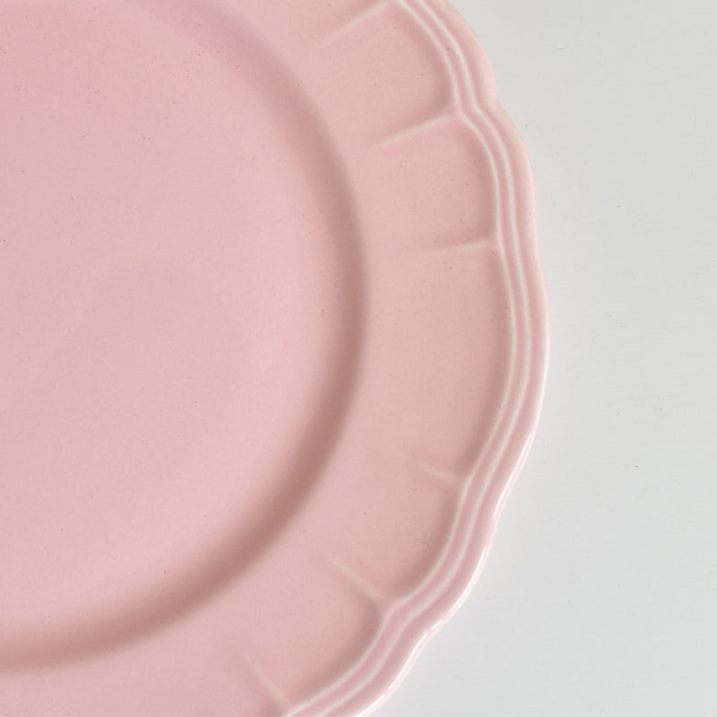 Vintage Plate Salins Flower Rim Pink C
