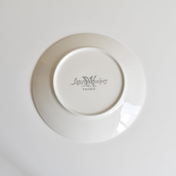 ヴィンテージデザートプレート サルグミンヌ ラ・フォンテーヌの寓話詩 （キツネとコウノトリ）