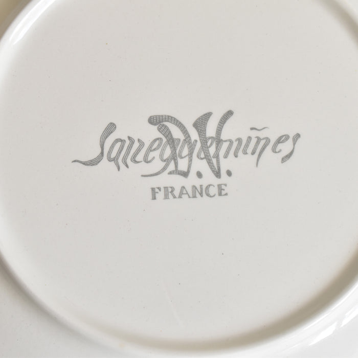 ヴィンテージデザートプレート サルグミンヌ ラ・フォンテーヌの寓話詩 （キツネとコウノトリ）