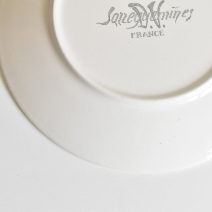 ヴィンテージデザートプレート サルグミンヌ ラ・フォンテーヌの寓話詩 （キツネとコウノトリ）