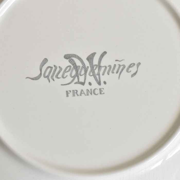 ヴィンテージデザートプレート サルグミンヌ ラ・フォンテーヌの寓話詩 （カラスとキツネ）