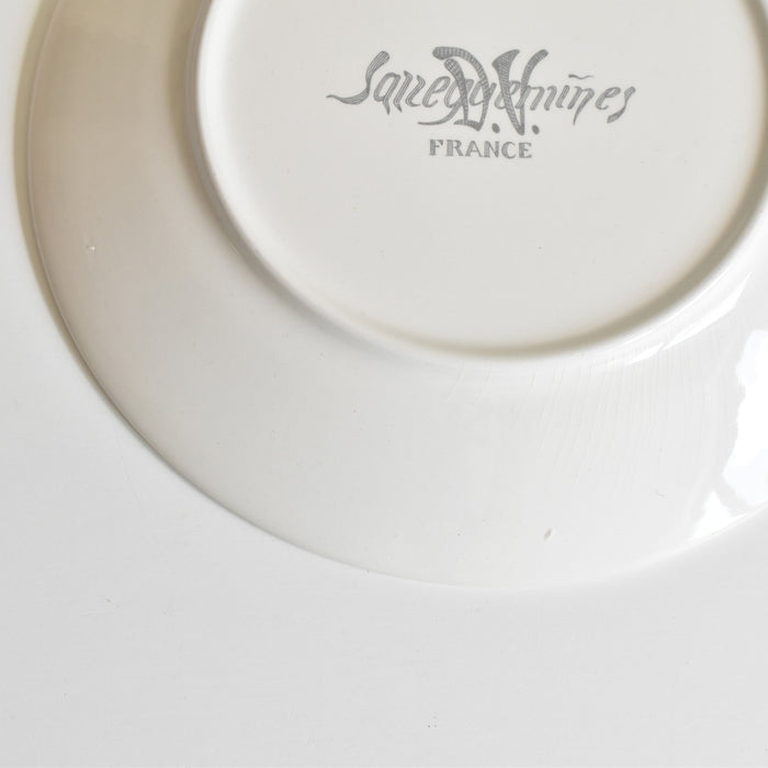 ヴィンテージデザートプレート サルグミンヌ ラ・フォンテーヌの寓話詩 （カラスとキツネ）