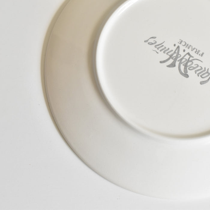 ヴィンテージデザートプレート サルグミンヌ ラ・フォンテーヌの寓話詩 （カラスとキツネ）