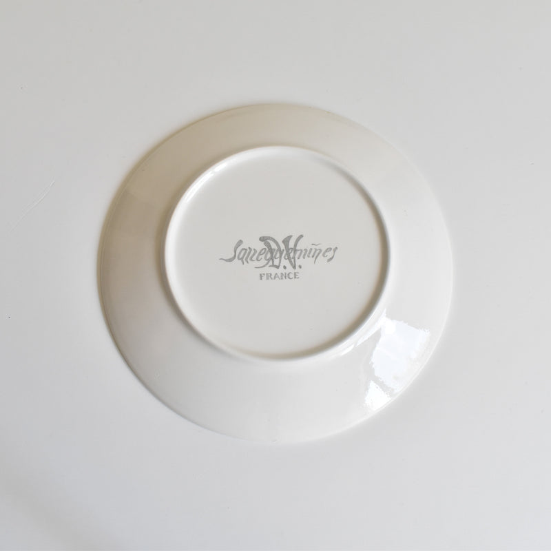 ヴィンテージデザートプレート サルグミンヌ ラ・フォンテーヌの寓話詩（オオカミと子ヒツジ）