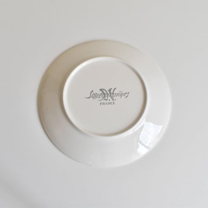 ヴィンテージデザートプレート サルグミンヌ ラ・フォンテーヌの寓話詩 （都のネズミと田舎のネズミ）