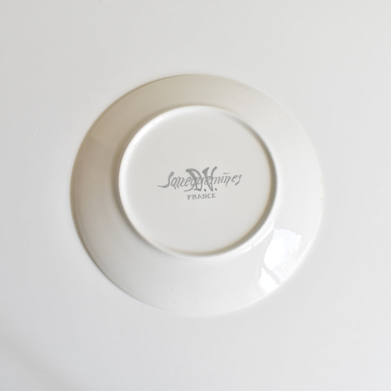 ヴィンテージデザートプレート サルグミンヌ ラ・フォンテーヌの寓話詩（ライオンとネズミ）