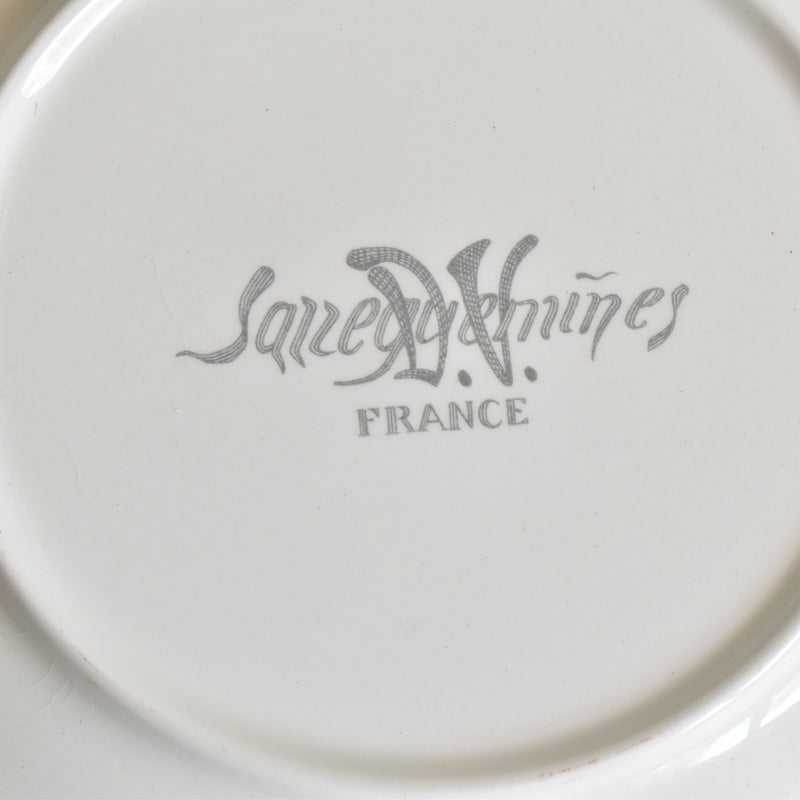 ヴィンテージデザートプレート サルグミンヌ ラ・フォンテーヌの寓話詩（ライオンとネズミ）