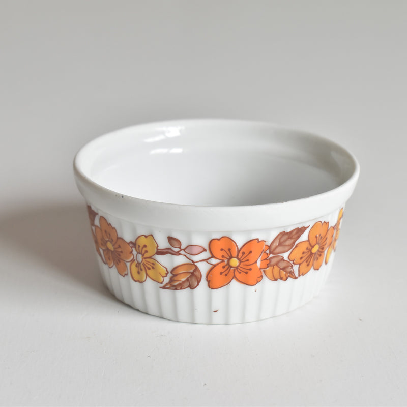 ヴィンテージ ラメキン Made in France オレンジフラワー A