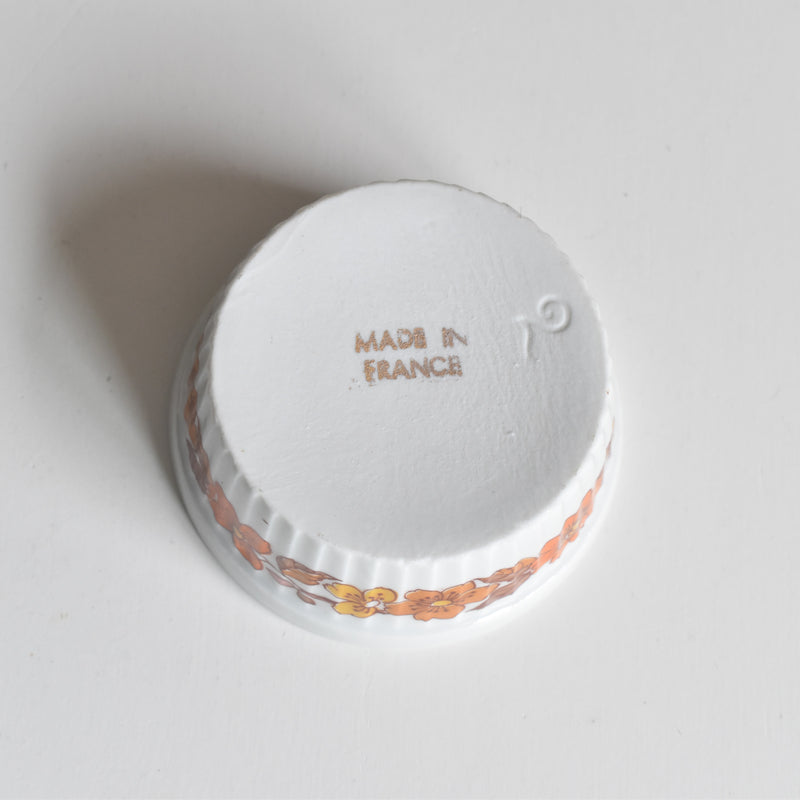 ヴィンテージ ラメキン Made in France オレンジフラワー A