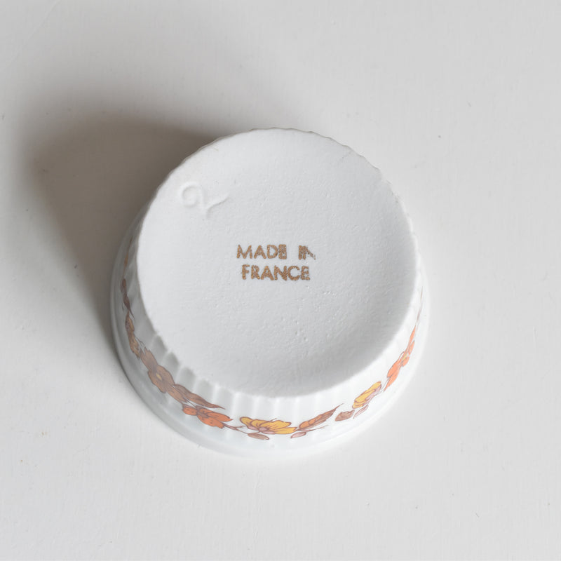 ヴィンテージ ラメキン Made in France オレンジフラワー B