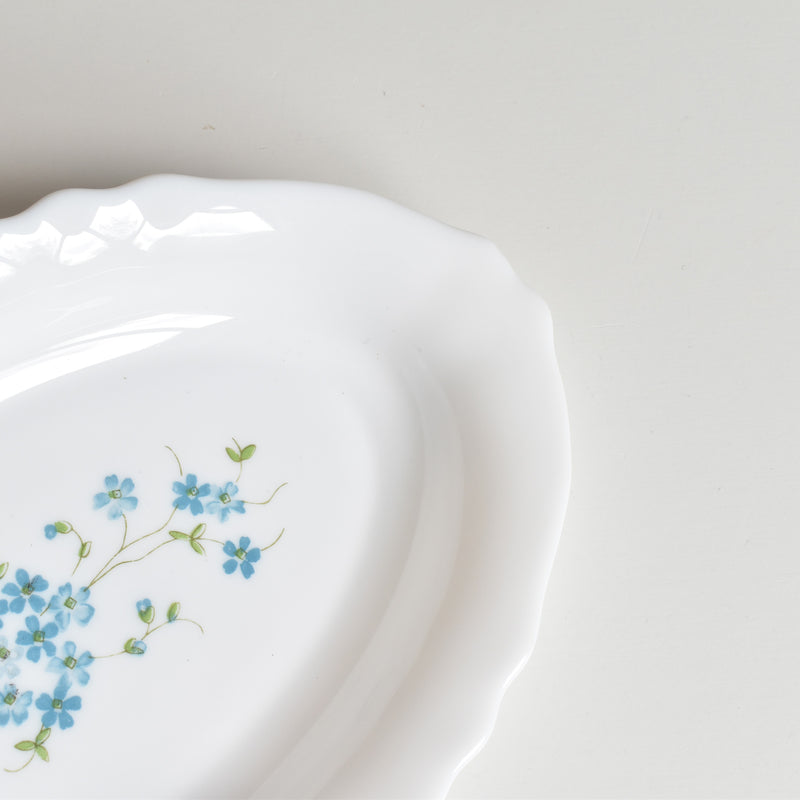 Vintage Luncheon Plate, Arcopal Myosotis (Forget-me-not) A